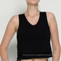 Wholesale Sleeveless Crop Top Gym Wear High Quality Ladies Singlets Sports Tank Top Ruffled Women Casual Vest